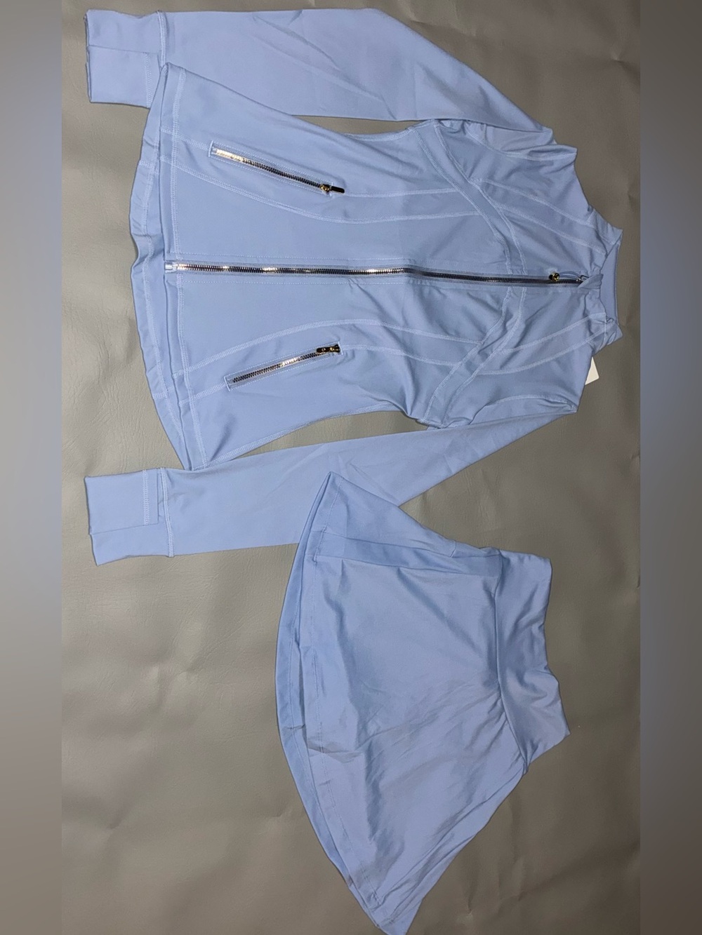Lululemon set Define Jacket and Skirt Light blue